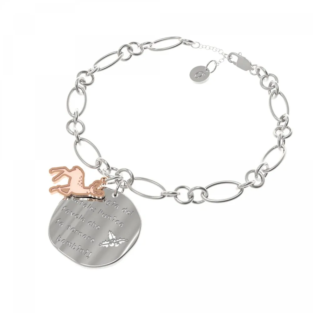 Bracciali|Gioielli In Acciaio<10 buoni propositi BRACCIALE LA VITA É UNA FAVOLA - BP.B5881