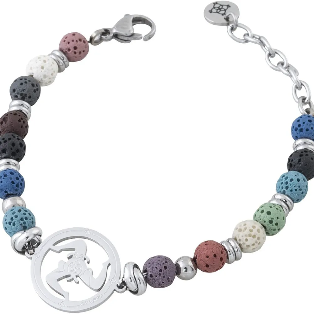 Bracciali|Gioielli In Acciaio<Camurrìa BRACCIALE CAMURRÌA A PIGNULATA - CJ.BR02T.3PM
