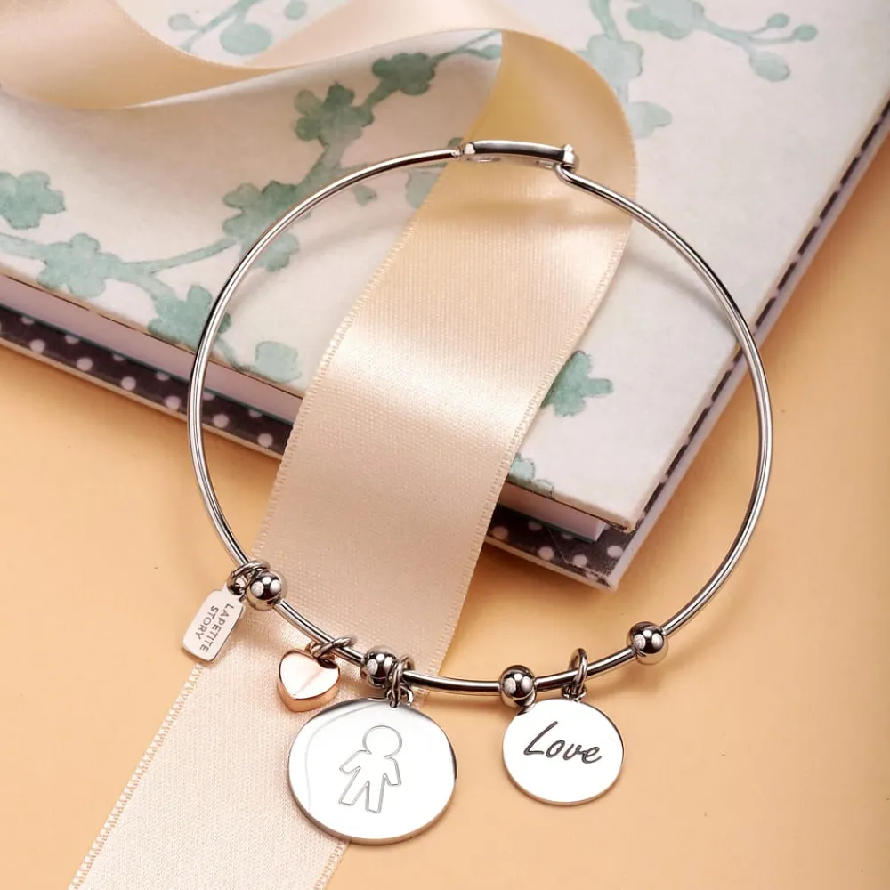 Bracciali In Acciaio<La Petite Story BRACCIALE FAMILY - LPS05ASF27