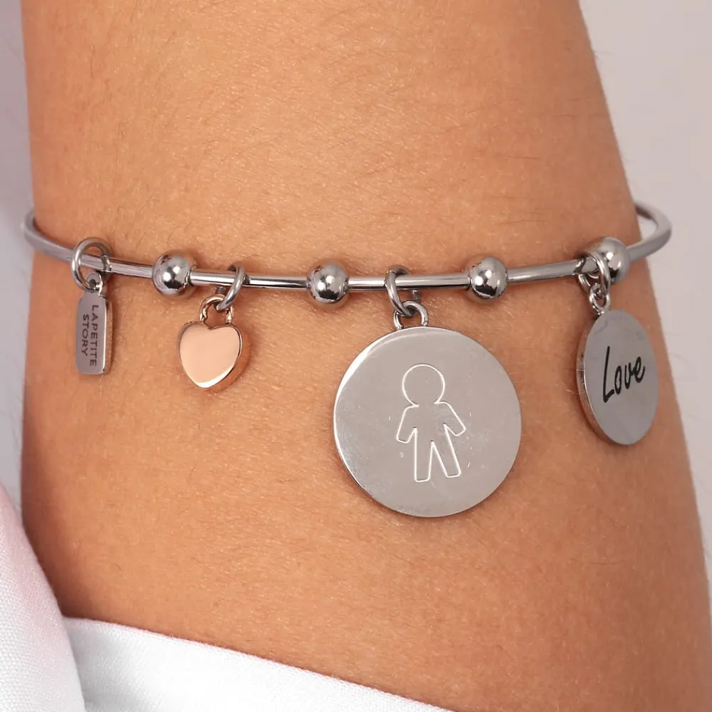 Bracciali In Acciaio<La Petite Story BRACCIALE FAMILY - LPS05ASF27
