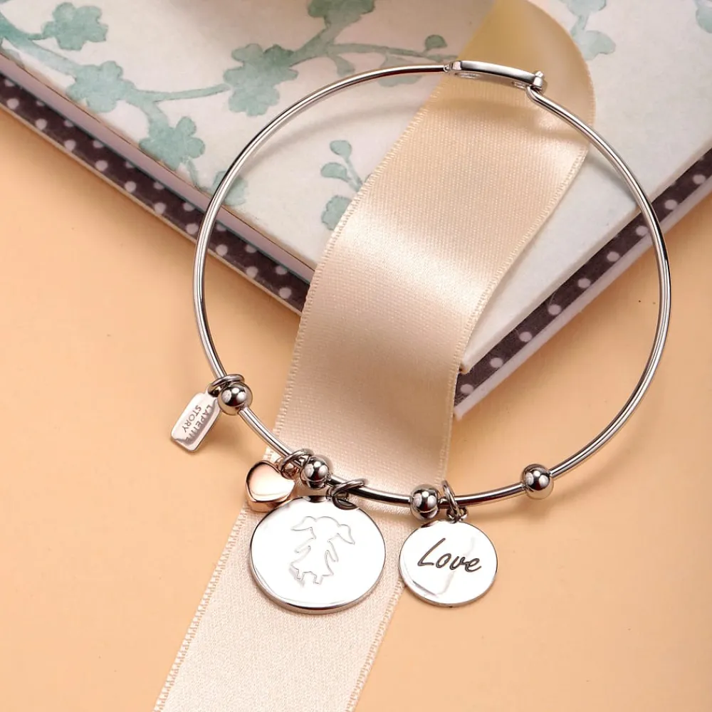 Bracciali In Acciaio<La Petite Story BRACCIALE FAMILY - LPS05ASF26