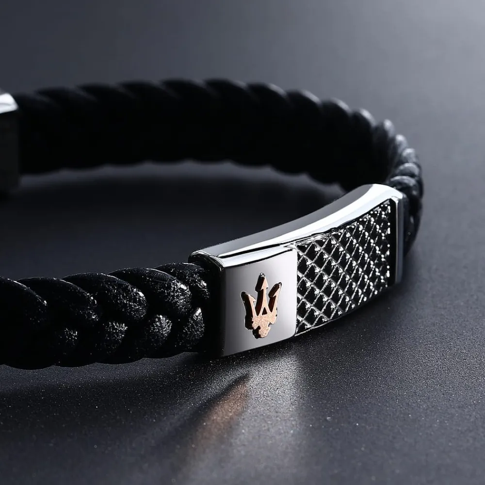 Bracciali|Gioielli In Acciaio<Maserati BRACCIALE RECYCLED LEATHER - JM424AVE26