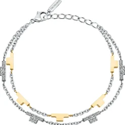 Gioielli In Acciaio<Trussardi BRACCIALE T-LOGO - TJAXC64