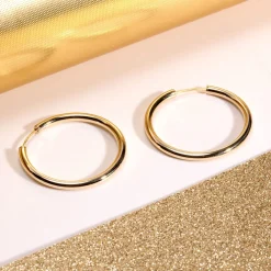Orecchini In Oro|Orecchini Donna<Bluespirit Orecchini a Cerchio - Creole in Oro,  ⌀30mm