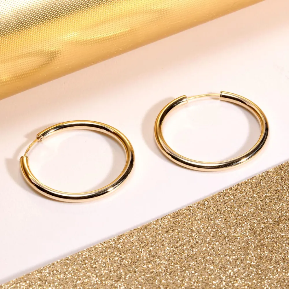 Orecchini In Oro|Orecchini Donna<Bluespirit Orecchini a Cerchio - Creole in Oro, ⌀30mm