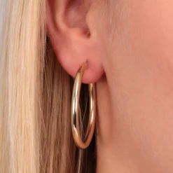 Orecchini In Oro|Orecchini Donna<Bluespirit Orecchini a Cerchio - Creole in Oro, ⌀30mm