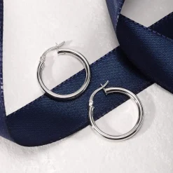 Orecchini In Argento|Orecchini Donna<Bluespirit Orecchini a Cerchio - Creole in Argento