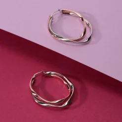 Gioielli Donna|Orecchini In Acciaio<Bluespirit Orecchini a Cerchio - Creole, ⌀40x22mm