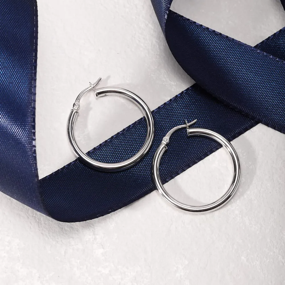 Orecchini In Argento|Orecchini Donna<Bluespirit Orecchini a Cerchio - Creole in Argento