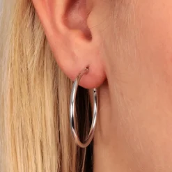 Orecchini In Argento|Orecchini Donna<Bluespirit Orecchini a Cerchio - Creole in Argento
