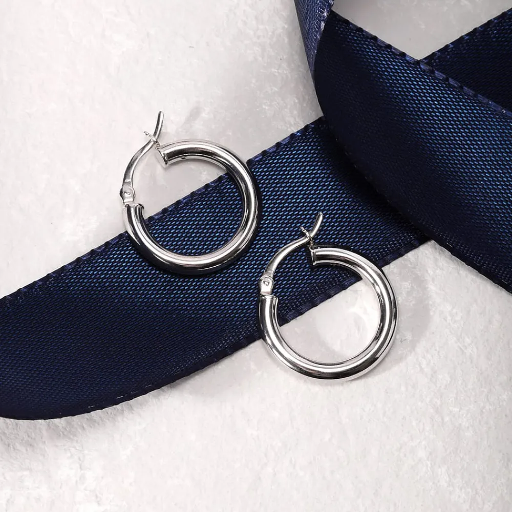 Orecchini In Argento|Orecchini Donna<Bluespirit Orecchini a Cerchio - Creole in Argento