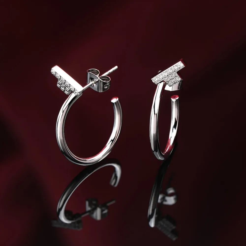 Gioielli Donna<Trussardi ORECCHINI T-LOGO - TJAXC33