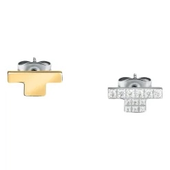 Gioielli Donna<Trussardi ORECCHINI T-LOGO - TJAXC37